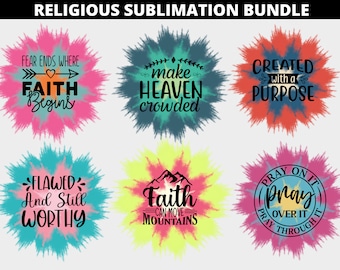 Glaube Sublimations Bundle, christliche Sublimations Bundle PNG, christliche Png, Becher Sublimation, kommerzielle Nutzung, Sofort Download