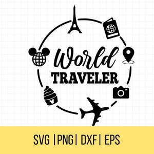Wereldreiziger SVG, reizen SVG, vliegtuig Svg, Travel Quotes Svg, reizen Clipart, Parijs Svg, commercieel gebruik