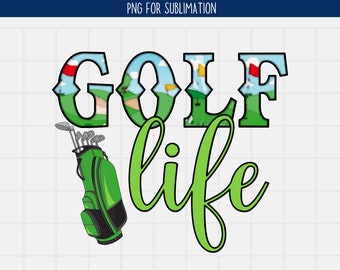 Golf Life Sublimation Design: Golfer PNG (Commercial Use)