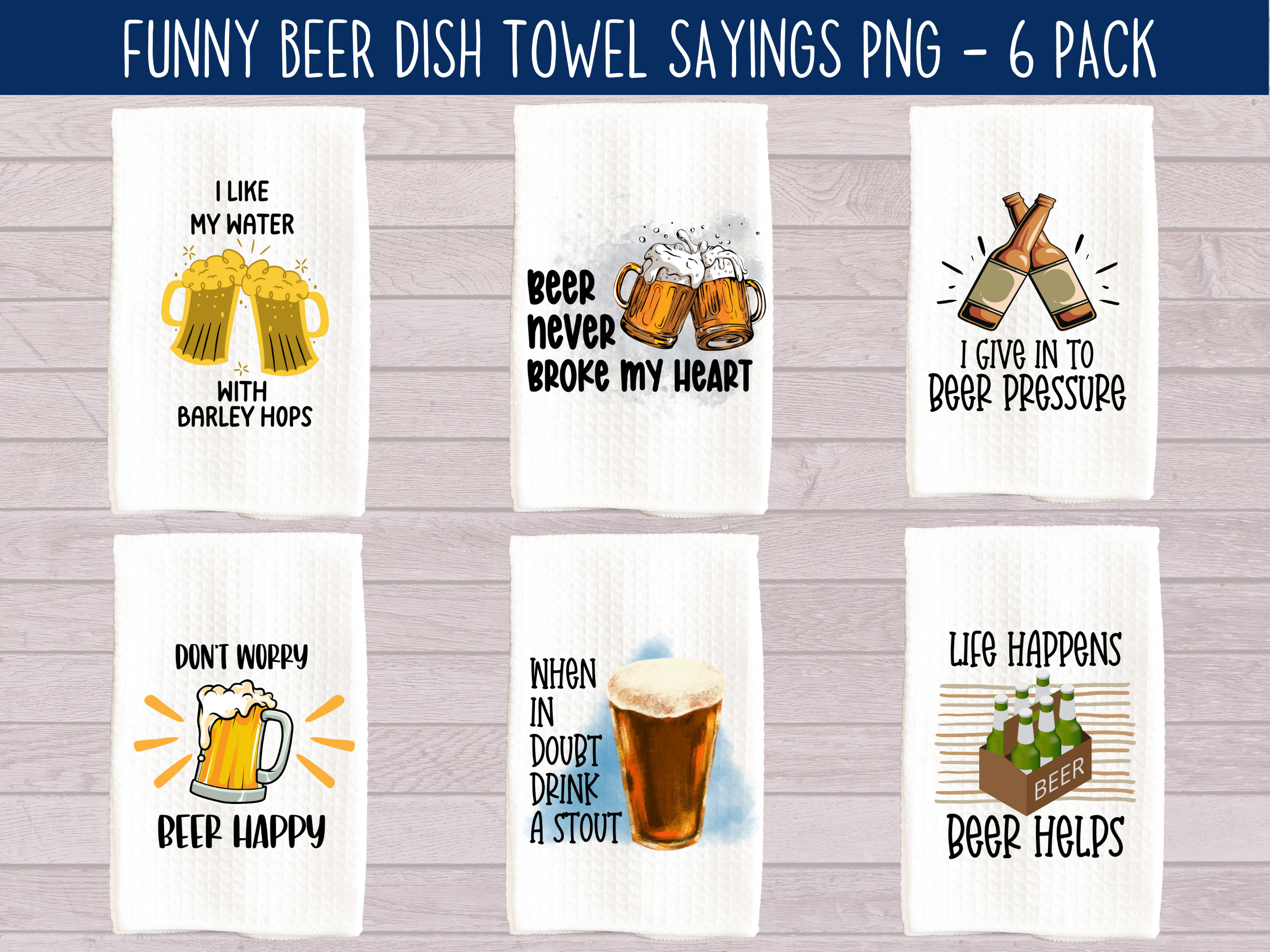 Funny Dish Towel Sayings Sublimation Bundle PNG