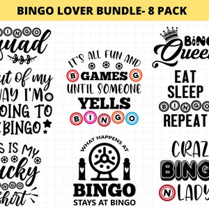 Bingo Svg Bundle, Bingo Lover Svg, Funny Bingo Bundle, Bingo Player PNG,, Commercial Use, Instant Download
