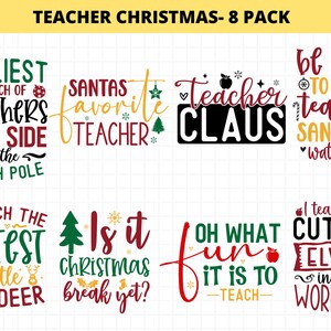 Lehrer Weihnachten SVG Bundle, Lehrer Wertschätzung svg, Lehrer Bundle, Lehrer svg, Lehrer Geschenk, Lehrer T-Shirt svg, kommerzielle Nutzung