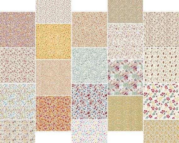 Ditsy Simple Pattern 100 Seamless Ditsy Floral Patterns, Vintage Seamless Small Flower ...