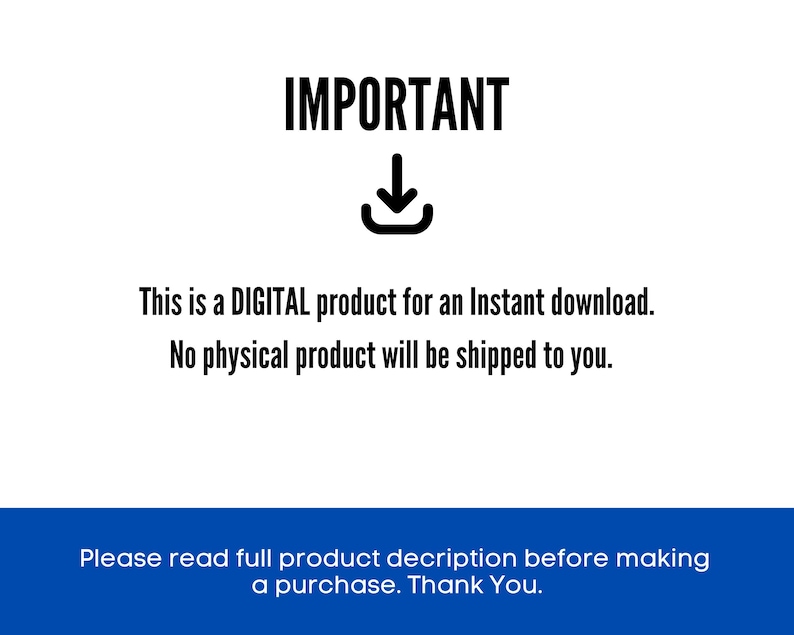 May include: IMPORTANT: This is a digital product for an instant download. No physical product will be shipped to you. Please read full product description before making a purchase. Thank You.