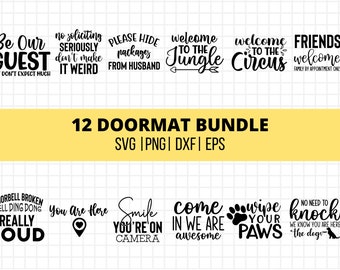 Türmatte SVG Bundle, Welcome Mat SVG Bundle, SVG Bundles, Home Decor Svg, Home Sweet Home Svg, Silhouette, Cricut Cut Files