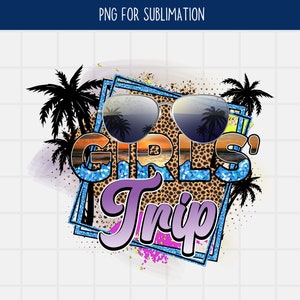Girls Trip PNG: Summer Vacation Design (Commercial Use)