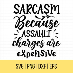 Sarkasmus SVG, lustige sarkastische SVG, Sarkasmus weil Angriffsgebühren teuer SVG sind, Snarky svg,