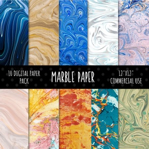 Marble Paint Digital Paper Set #2 - Marble Paint Textures - Marble  Backgrounds - 12 Colors - 12in x 12in - Commercial Use - INSTANT DOWNLOAD