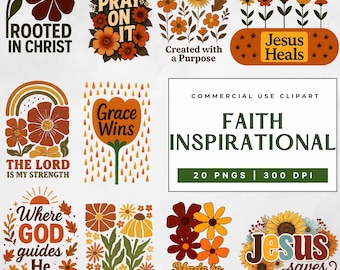 Christian Boho Flower Png Bundle, Inspirational Bible Verse Quote, Faith-Based Printable, Vintage Floral Christian Shirt Png, Commercial Use