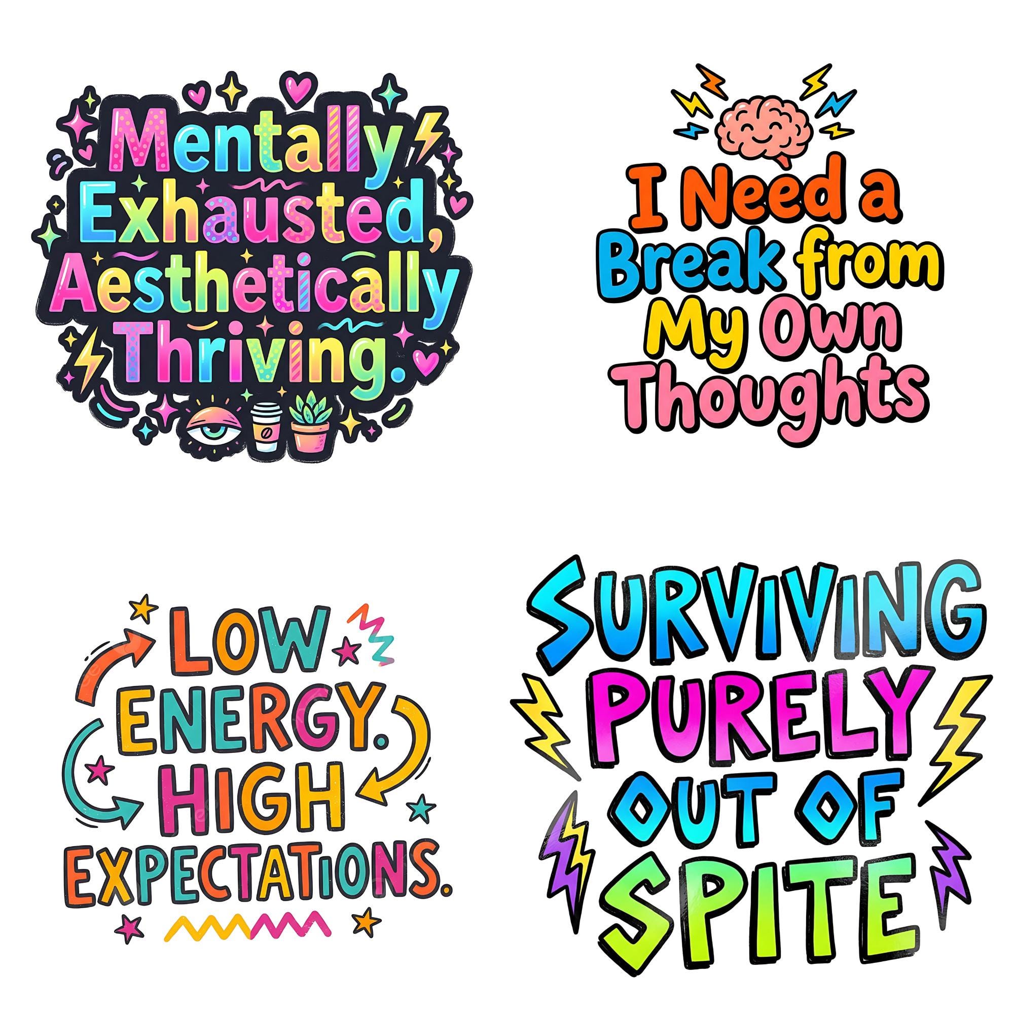 Humor Round Graphics Funny Sarcastic Sayings Clipart Bundle, Snarky Adult Humor PNG Graphics ...