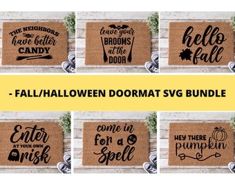 Fall Doormat SVG Bundle, Halloween Doormat SVG Bundle,SVG Bundles, Fall Welcome Mat Svg, Halloween Welcome Mat Svg, Commercial Use