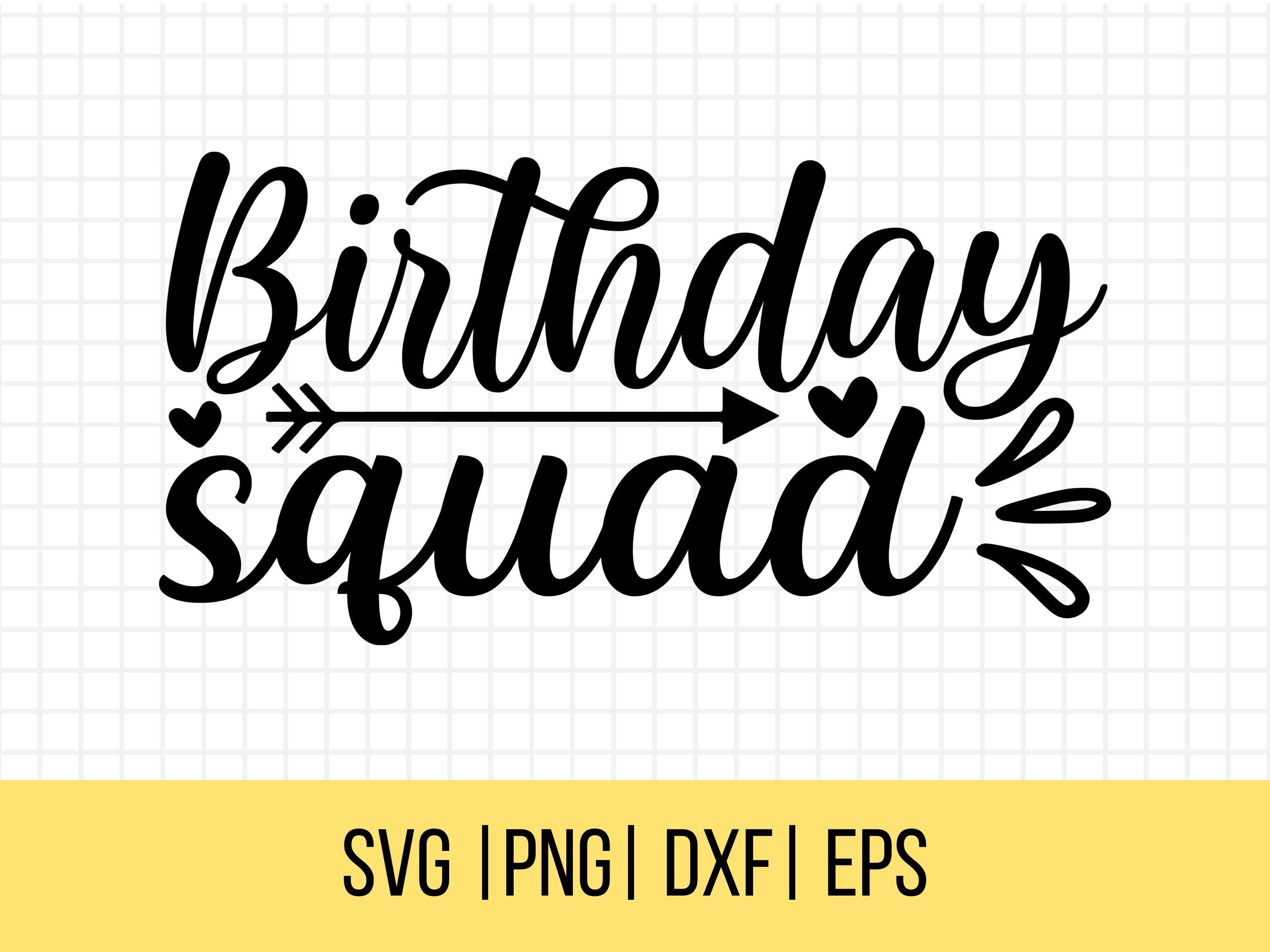 Birthday Squad SVG Birthday Cut File Birthday Shirt Svg Cut - Etsy