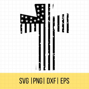 Cross Flag Svg, American Svg, Cross Svg, Distressed American Flag Cross Svg, Patriotic Svg, USA Svg