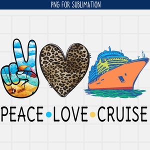 Peach Love Cruise Sublimación PNG, Crucero Png, Viaje de Niñas Png, Camisa de Crucero Familiar Png, Vibraciones de Verano, Uso Comercial