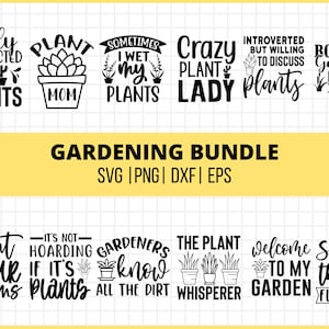 Paquete SVG de jardinería, SVG de jardinería, svg jardinero, archivo de corte de jardinería, svg, planta svg, hobby svg, uso comercial