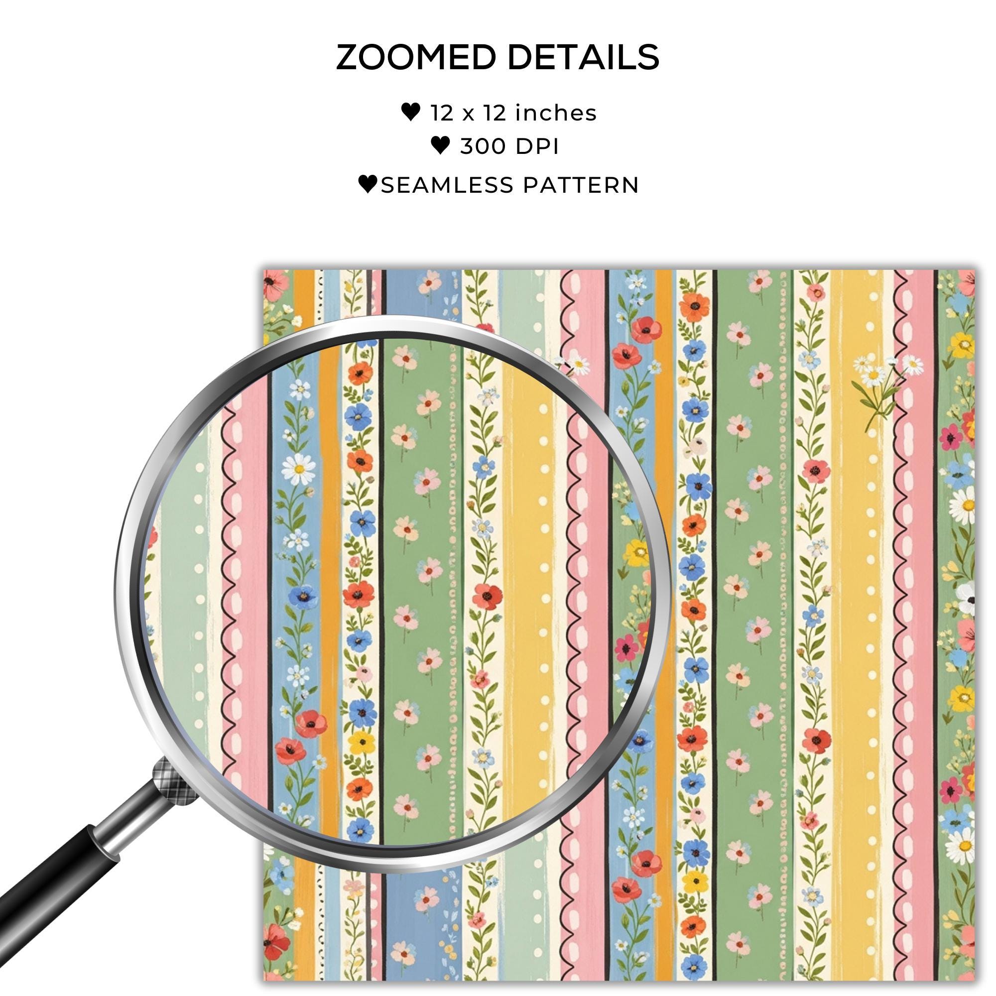 Pastel Spring Floral Seamless Papers, Cottagecore Flower Digital ...