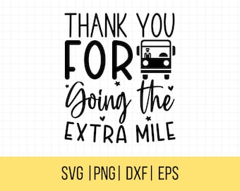 SVG de agradecimiento para conductores de autobús escolar: Regalo extra (descarga digital)