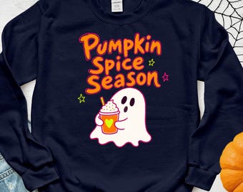 Pumpkin Spice Season PNG, Spooky Season Design,  Ghost and Pumpkin Spice, Autumn Sublimation, Fall Ghoul, Digital Download