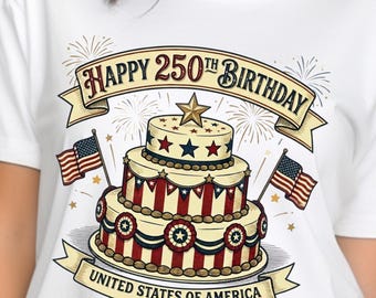 250th Anniversary PNG, Birthday Cake 250 Years, Patriotic Cake PNG, We the People, 4th of July 1776-2026, America 250th Birthday Celebration