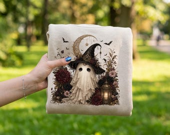 Dark Coquette Ghost PNG, Gothic Ghost PNG, Vintage Lace Ghost Sublimation, Dark Academia Halloween PNG, Witch Ghost Shirt Design