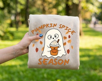 Pumpkin Spice Season NG, Spooky Season Design,  Ghost and Pumpkin Spice, Autumn Sublimation, Fall Ghoul, Digital Download