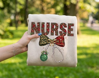 Nurse Christmas PNG, Xmas Nursing Clipart, Holiday Healthcare Worker Sublimation Design, Christmas Nurse Digital Download, RN Holiday PNG