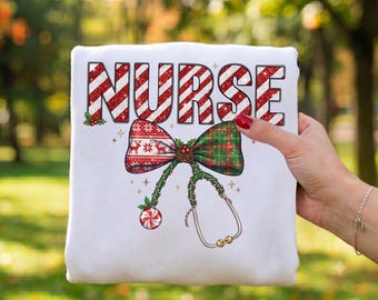 Nurse Christmas PNG, Xmas Nursing Clipart, Holiday Healthcare Worker Sublimation Design, Christmas Nurse Digital Download, RN Holiday PNG