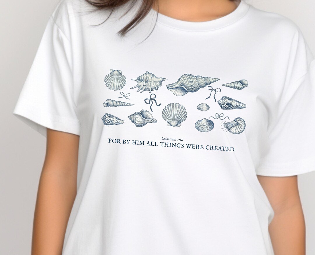 Seashell Scriptures Seashell Bible Verse PNG, Ocean Life Coastal Aesthetic Digital Download ...