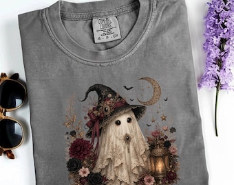 Dark Coquette Ghost PNG, Gothic Ghost PNG, Vintage Lace Ghost Sublimation, Dark Academia Halloween PNG, Witch Ghost Shirt Design