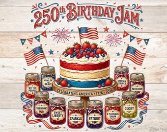 250th Anniversary PNG, Birthday Cake 250 Years, Patriotic Cake PNG, We the People, 4th of July 1776-2026, America 250th Birthday Celebration
