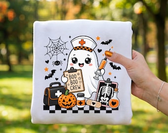 Halloween Nurse PNG Boo Boo Crew Digital Download, Spooky Nurse Life PNG, Healthcare Worker Tshirt Design, RN Digital Download