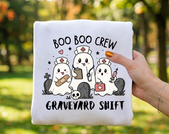Halloween Nurse PNG Boo Boo Crew Digital Download, Spooky Nurse Life PNG, Healthcare Worker Graveyard Shift, RN Digital Download
