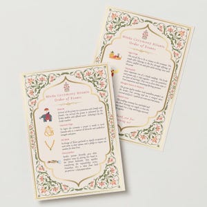 Cartões de cerimônia de casamento hindu indiano PDF digital asiático hindu