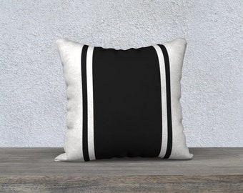 18" Racing Stripe Pillow Cover