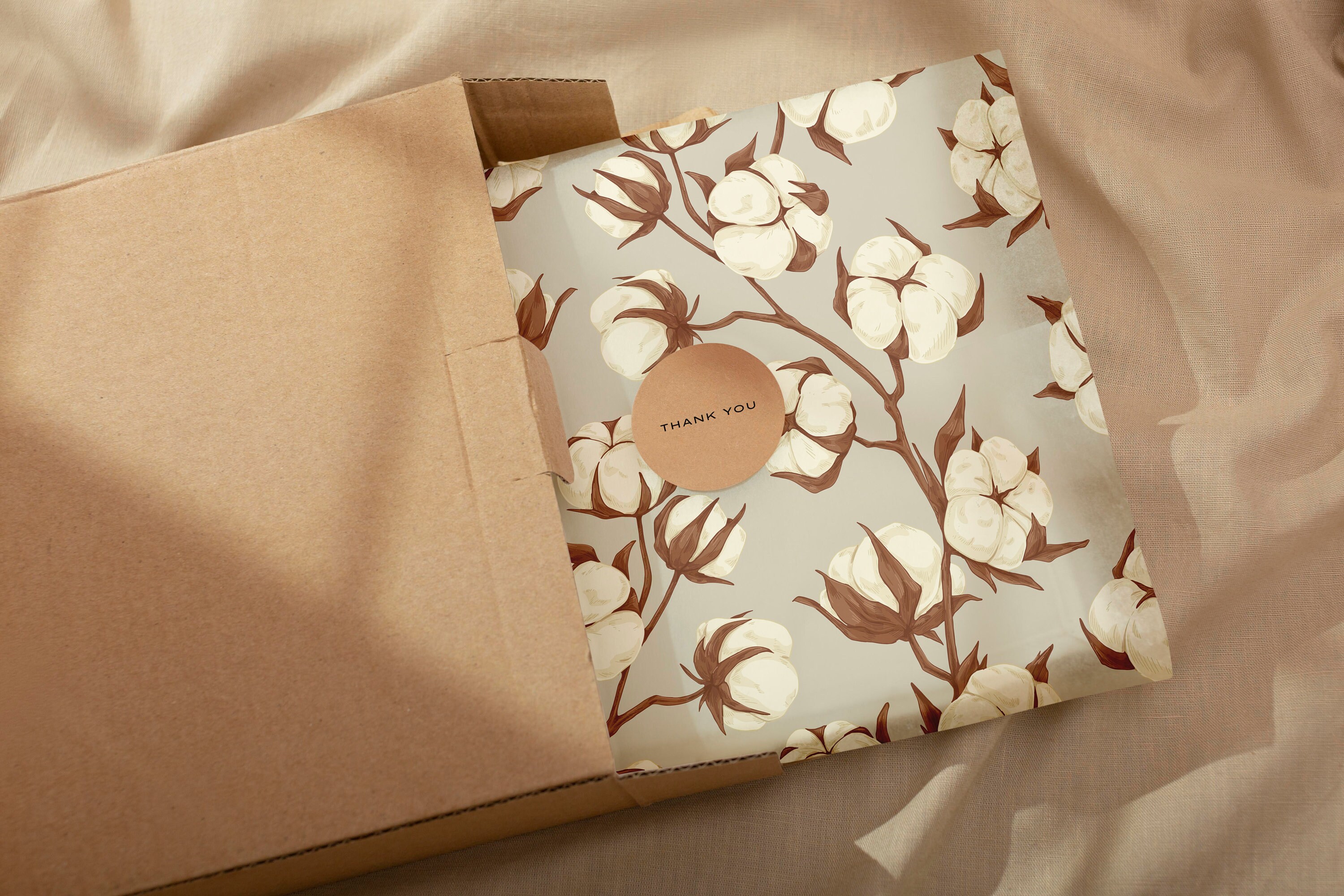 Cotton Gift Wrapping Paper Roll, Rustic Botanical Woodland Gift Wrap ,plant Wrapping Paper Etsy