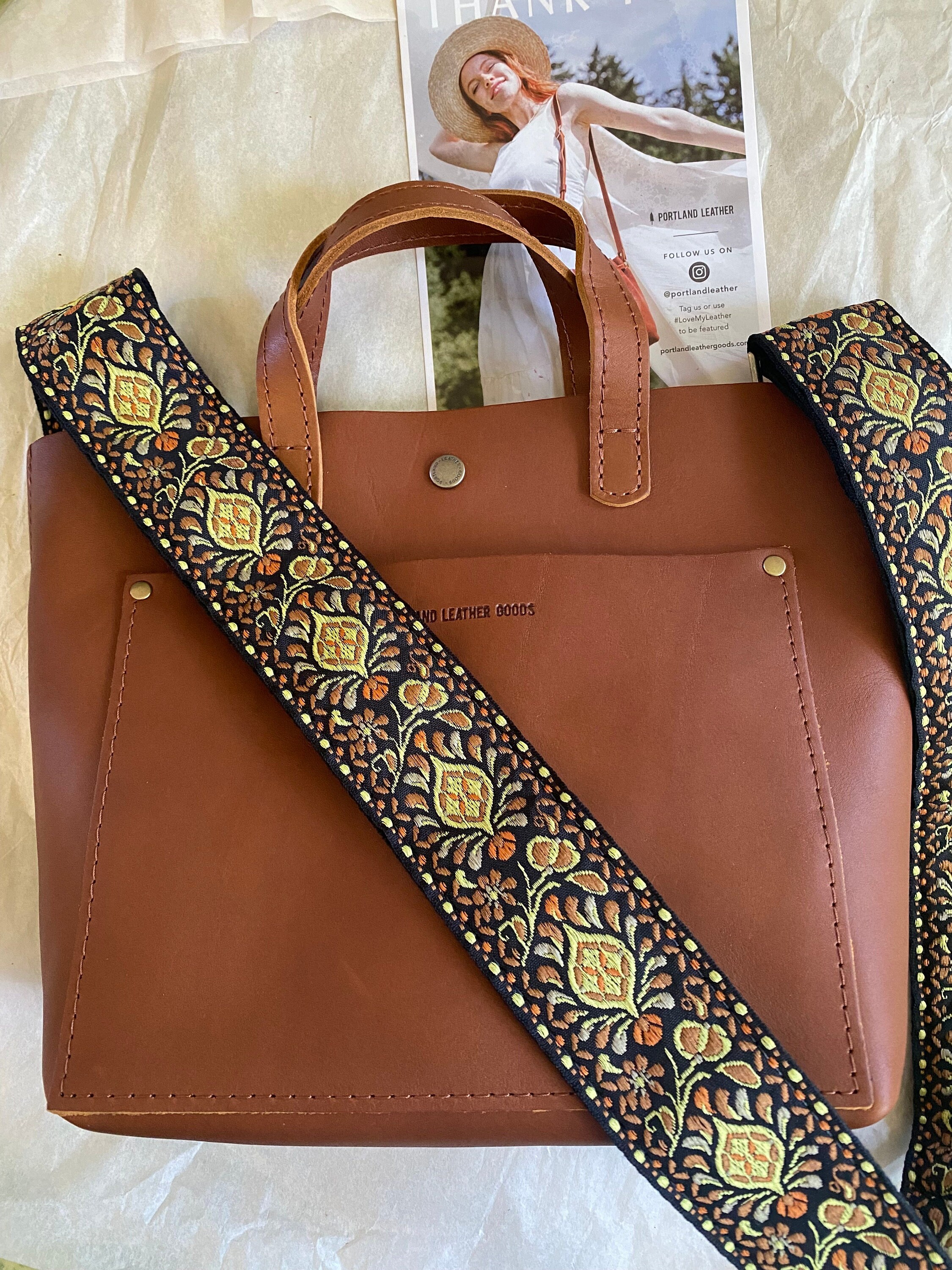 Retro Floral Woven Replacement Crossbody Purse Strap Orange Etsy