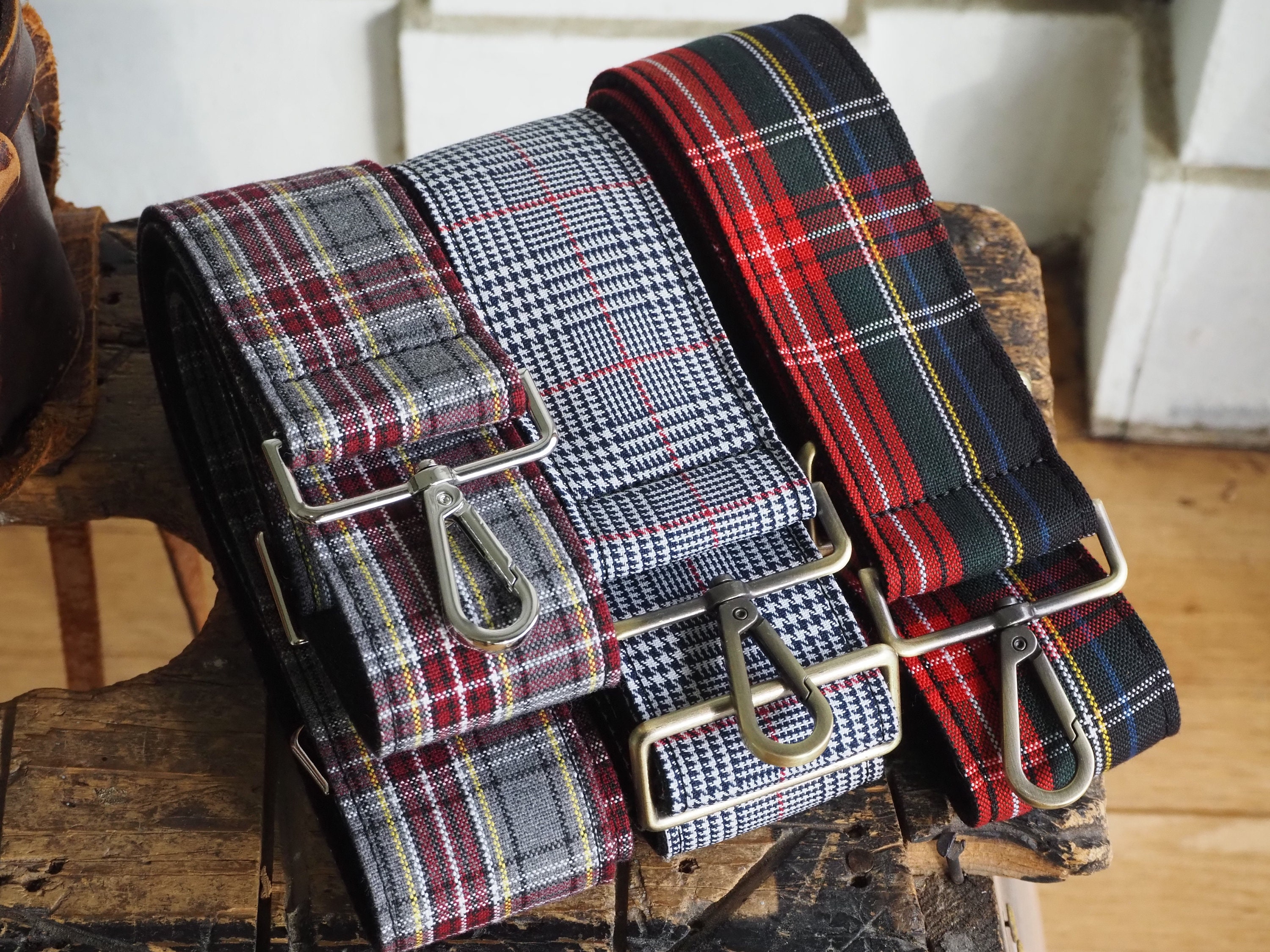 Limited Release Plaid Crossbody Purse Strap Soft Cotton Wide Purse Strap