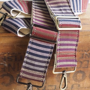 Purple Beach Vibe Woven Guitar Strap Style Boho Crossbody Purse Strap