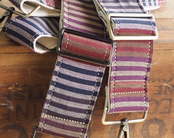 Purple Beach Vibe Woven Guitar Strap Style Boho Crossbody Purse Strap