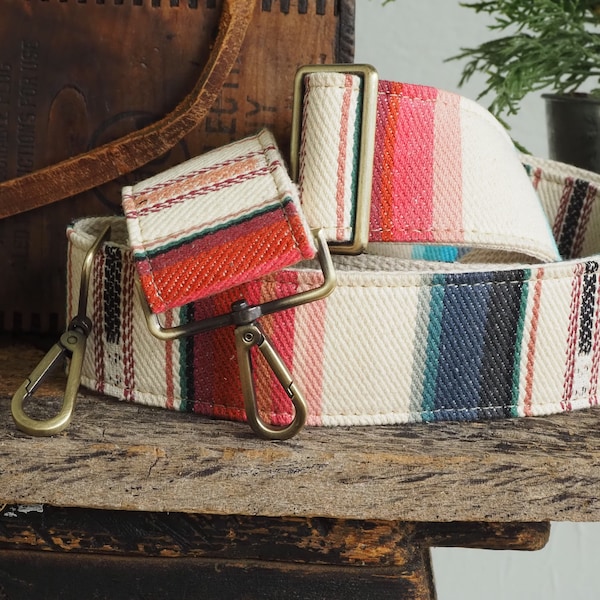 Nowość!! Koc siodłowy Southwest Serape, bawełniany, letni, na ramię, z paskiem