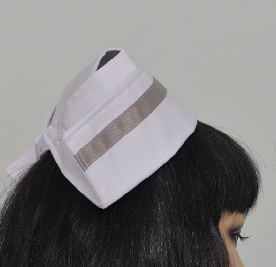 Vintage Style FABRIC NURSE'S HAT White Nurse Cap With Etsy
