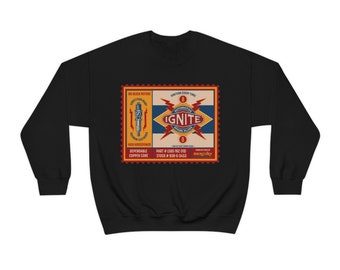 Ignite Spark Plug Garage Retro Vintage Unisex Heavy Blend™ Crewneck Sweatshirt