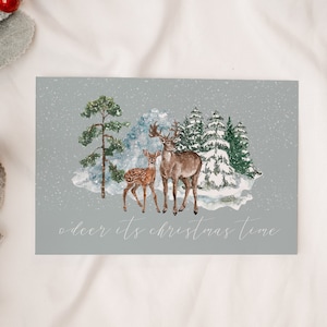 O’deer sa carte de téléchargement numérique de Noël de Noël, modèle téléchargeable, par Gracefully Yours