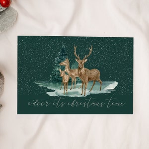 O’deer sa carte de Noël Téléchargement numérique, Carte de Noël numérique, Téléchargeable et imprimable, par Gracefully Yours