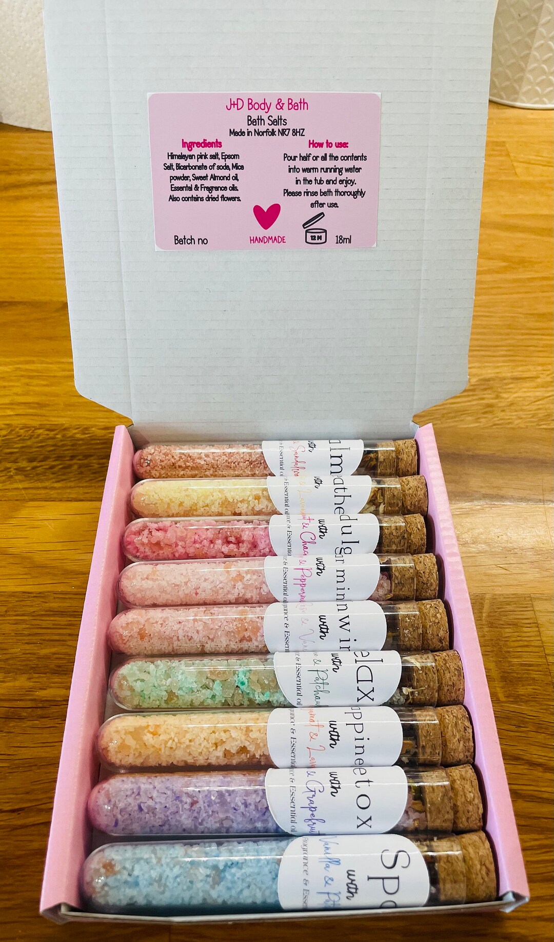 Bath Salt Gift Box Set Etsy UK