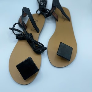 Leather black sandals, square sandals, gladiator, strap-up sandals, original leather, sandals, slipper’s, slip on, flip flop sandals,