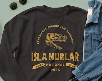 Jurassic Park Sweatshirt: Isla Nublar National Park, Movie Lover Gift