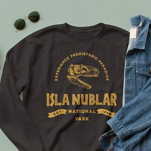 Jurassic Park Sweatshirt: Isla Nublar National Park, Movie Lover Gift