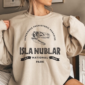 Jurassic Park Sweatshirt, Isla Nublar Sweatashirt, Movie Lover Gift, National Park Sweatshirt, Jurassic World, Movie Shirt, Dinosaur Shirt