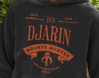 Din Djarin Bounty Hunter Hoodie - The Mandalorian Hoodie, Star Wars Hoodie, vintage Mandalorian Sweatshirt, This is the Way Shirt, Unisex